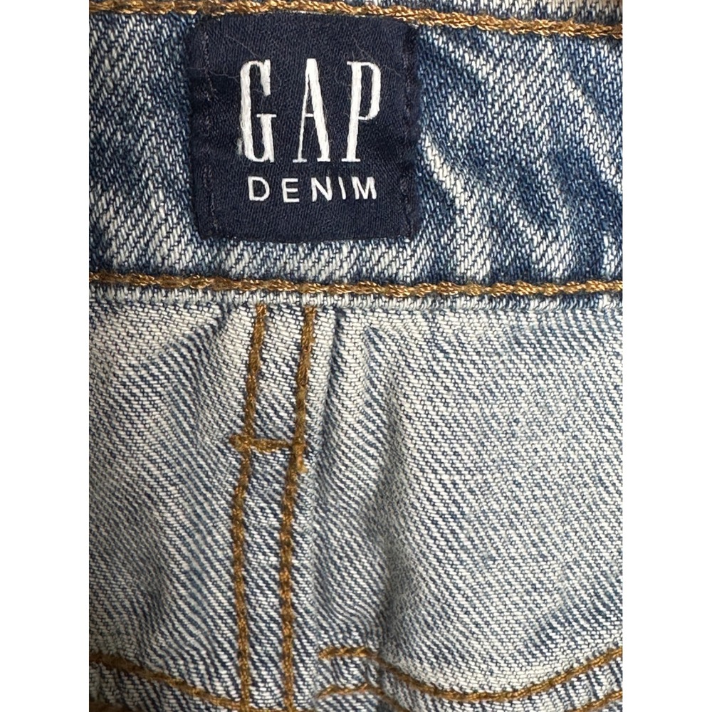 NEW Gap Denim Shorts 30 Light Indigo Distressed High Rise Frayed Hem Button Fly - Picture 4 of 8